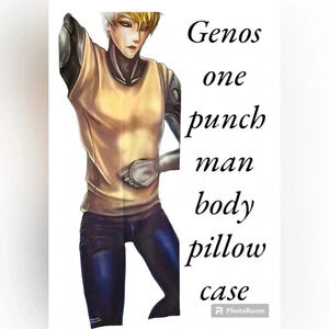 Pillow case ,tween, teen, Anime  Genos One punch Man 20x56” body pillow case EC